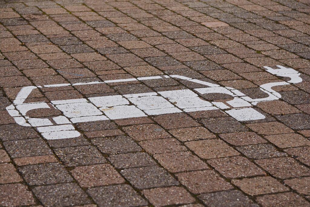 plugin car painting on the pavement