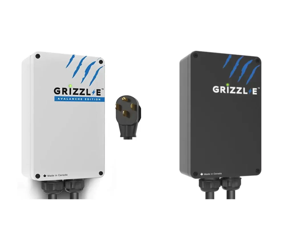 picture of grizzl-e home charger in color black and white