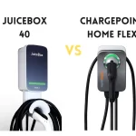 picture showing juicebox 40 versus chargepoint home flex chargers