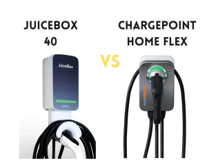 picture showing juicebox 40 versus chargepoint home flex chargers